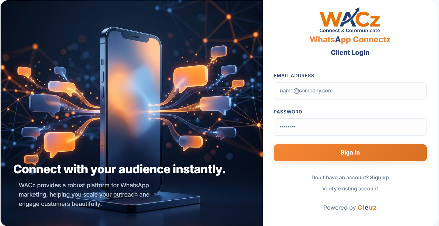 WACz Inbox Mockup